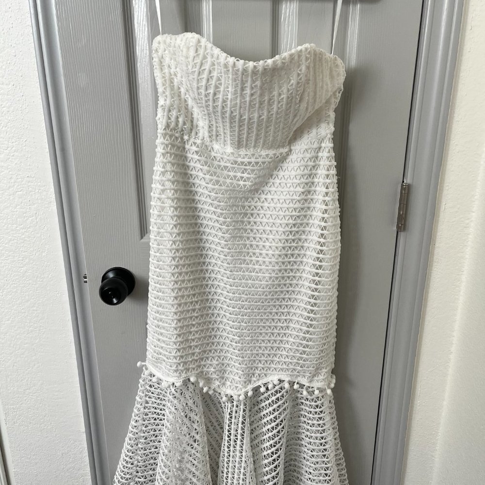 White Midi Dress (Hello Molly) - Size M, Bachelorette White Dress, Bridal Shower - Picture 2 of 3